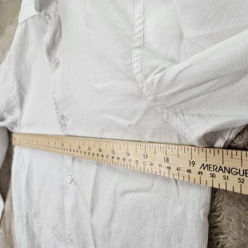Massimo Dutti Finest Fabric Shirt Men's Size S White Long Sleeve Button-Down - Picture 3 of 10